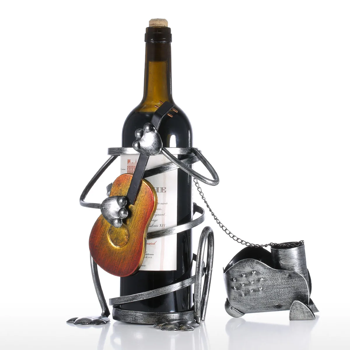 

Hot Wine Rack with Saxophone Iron Animal Figurine Practical Ornament Music Style Sculpture Wine stand Home Decoration Interior C