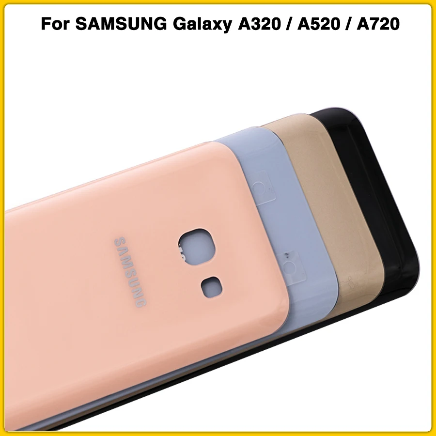 10 шт. чехол на заднюю панель для SAMSUNG Galaxy A3 A5 A7 A320 A520 A720 задняя крышка на батарейках задняя крышка+ клей
