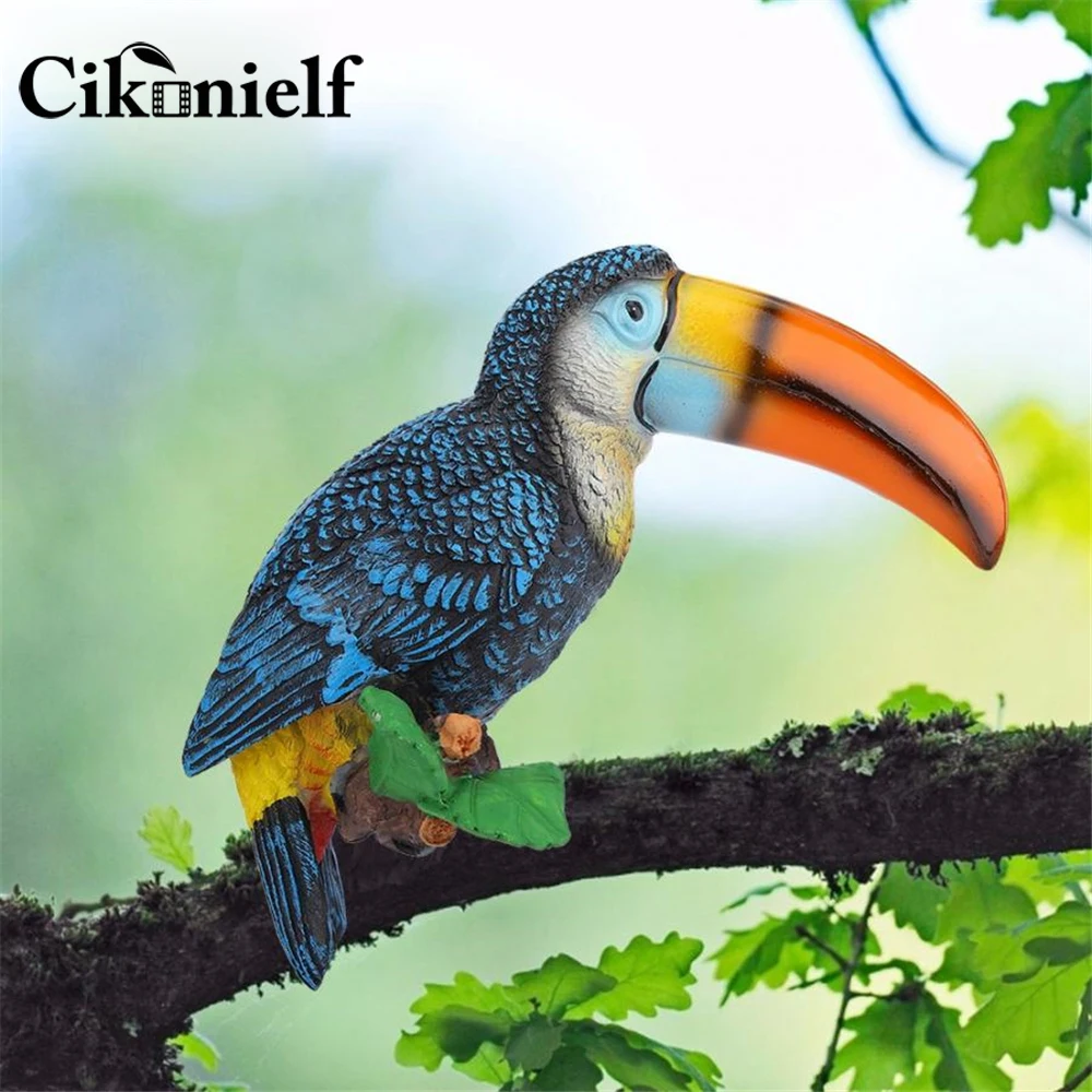 Имитация DIY Toucan Cockatoo модель животного имитация птицы фигурка попугая домашний