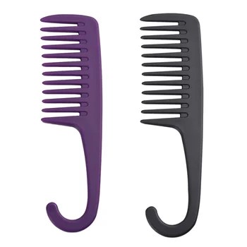 

6pcs Portable Hair Comb Shower Comb Plastic Comb Salon Brush Styling Hairdressing Hair Comb with Hook Handle