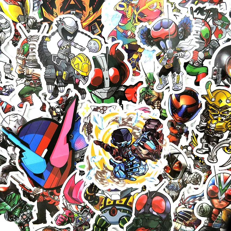 50 шт./компл. Kamen Rider аниме-наклейки для ноутбука багаж скейтборд мотоцикл фильм сувенир гитара автомобиль игрушки для детей наклейки