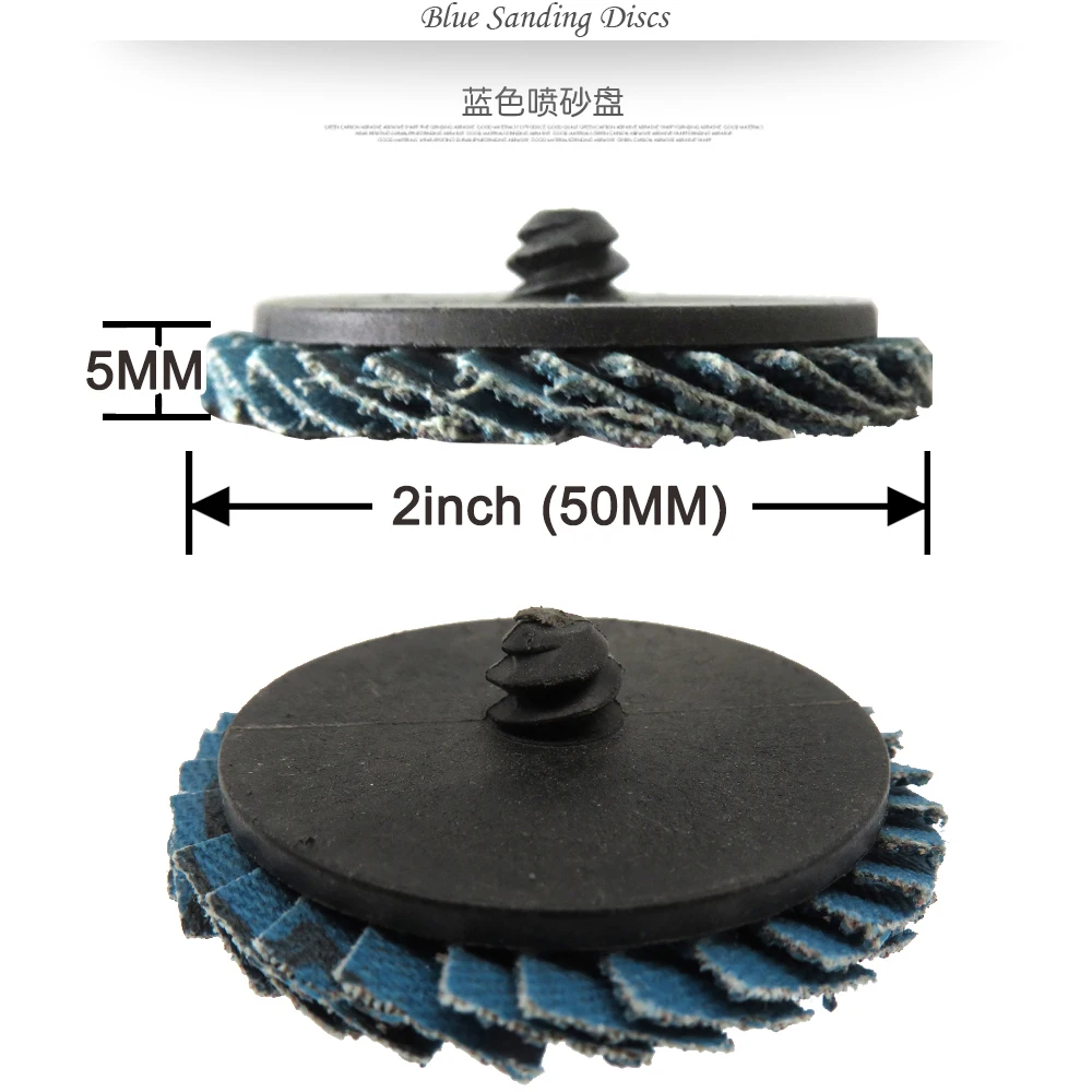 10 шт. Лоскутные диски 2 дюймов 50 мм синие шлифовальные диски 40 зернистости шлифовальные диски лезвия для угловая шлифовальная машина