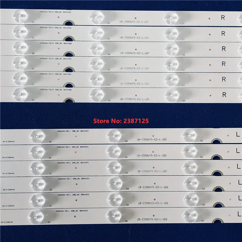 New12PCS 3VLED 스트립 13 램프 LB-C550U15-E2-L CHDMT55LB20 CHDMT55LB21_LED3030_V0.2 UD55D6000i 55A1U 55U1A 55U3C 55U1 LE55