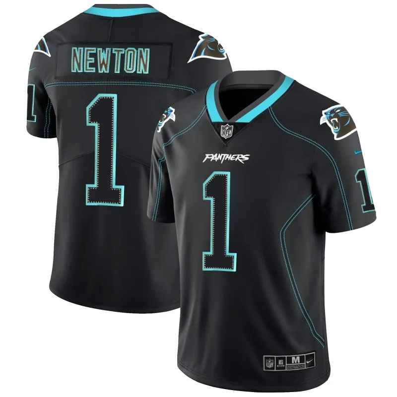 Сшитые мужские рубашки из Джерси Carolina Luke Kuechly Cam Newton Vapor Untouchable Limited - Цвет: AS PICTURE