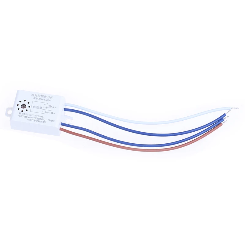 

1pc 220V Automatic Sound Voice Sensor For On Off Street Light Switch Photo Control Sound Sensor Switch Best Selling 38x27x16mm