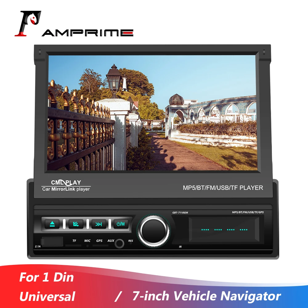 Автомагнитола AMPrime 1 Din с сенсорным экраном 7 дюймов мультимедийный MP5 плеер