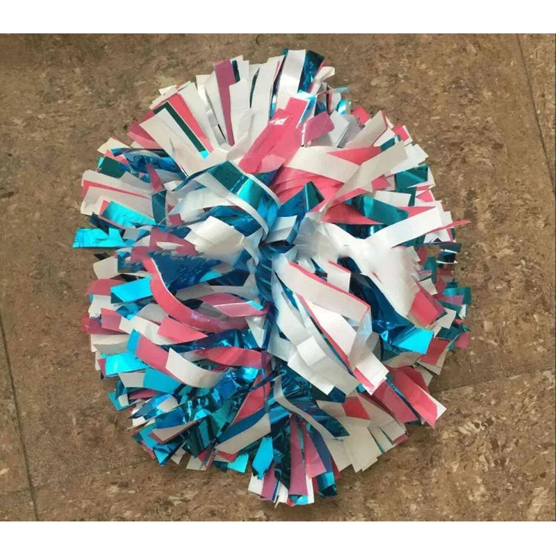 Shiny Holographic Color Cheer Pom Poms, Team Practice, Wholesale, Custom, 6 Inch