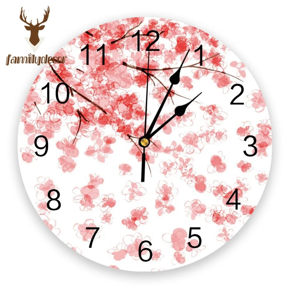 Retro Flower Butterfly  Wall Digital Clock for Living Room Modern Bedroom Home Decor PVC Wall Watch Wall Ornament