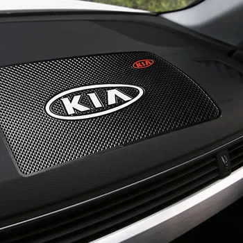 

1pc Black Color Car Badge Anti Slip Mat Phone Holder Non-Slip Mat Pad for KIA K2 K3 K5 Sorento Sportage R Rio Soul Cap