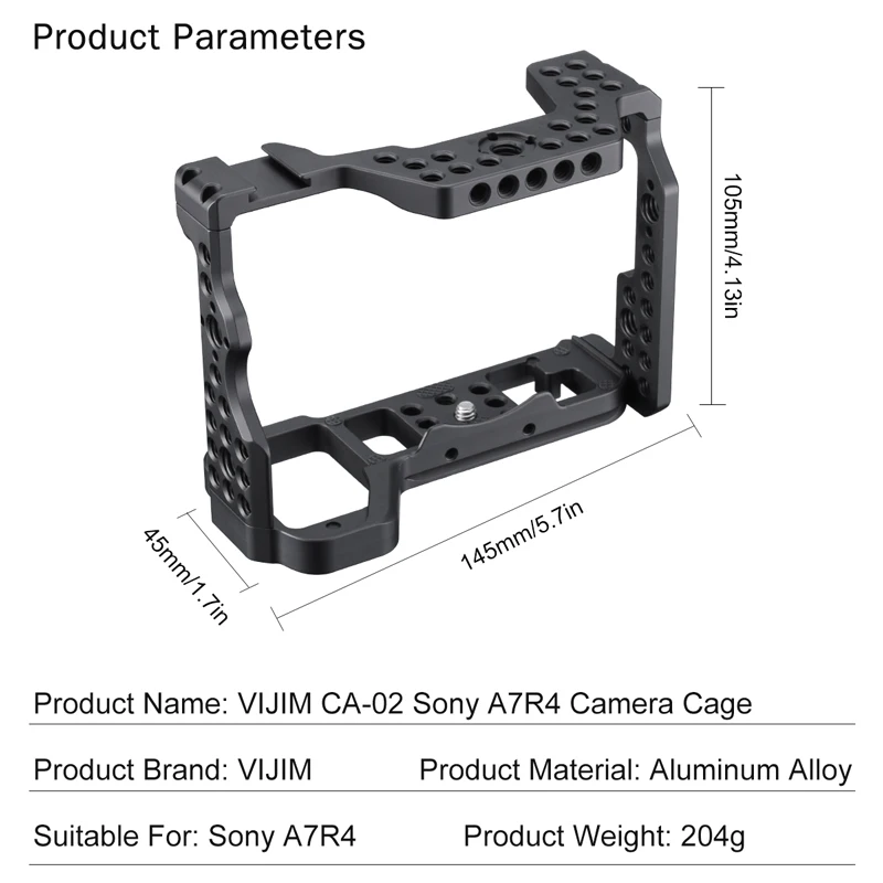 A7R IV корпус для камеры из алюминиевого сплава Sony A7R4 iv с креплением на Холодный