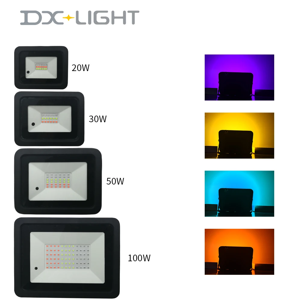 Светодиодный уличный прожектор RGB водонепроницаемый точесветильник ильник для