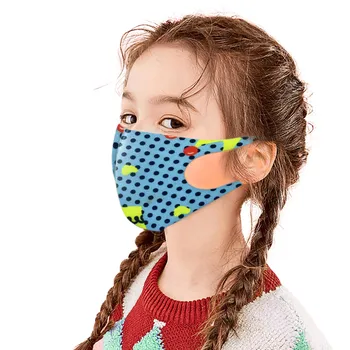 

1PC Children 3D Mask Breathable Washable Fabric Mask Reusable Printed Face Mask For Kids Boys Girls Mondkapjes Wasbaar Masque