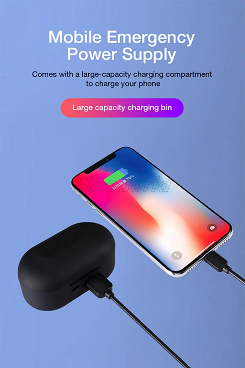 DT-5 TWS Bluetooth наушники DT5 беспроводные V5.0 наушники мобильные стерео наушники спортивные наушники-вкладыши с зарядным устройством