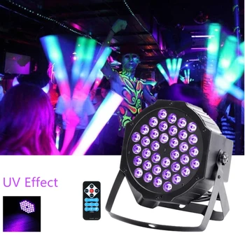 

36X3W UV LED Par Light Ultraviolet DMX512 LED Wall Washer Spot Light Backlight Black Light Violet LED Lamps prom Stage Lighting