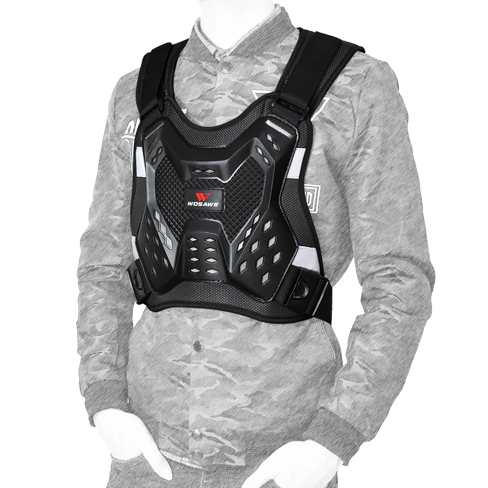 

WOSAWE Back Protector Motorcycle Armor Adult Sleeveless Spine Chest Protection Motocross Racing Body Protective Vest Jackets Men
