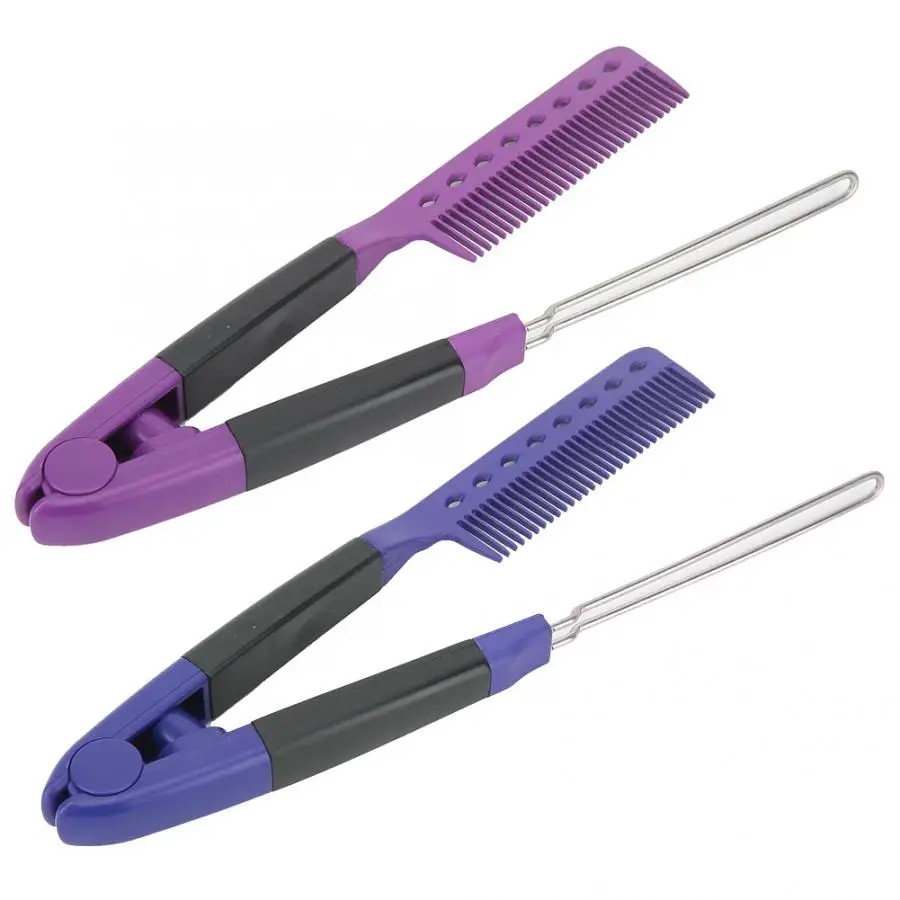 Щетка для волос v-образные щипцы для волос выпрямитель термостойкие салонные Инструменты для укладки волос