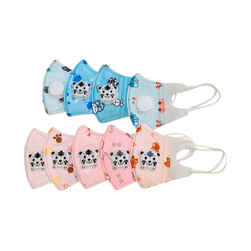

10PCS Mask with Valve Dust Mask Child PM2.5 Anti Face Masks Healthy Air Dust Proof Protection