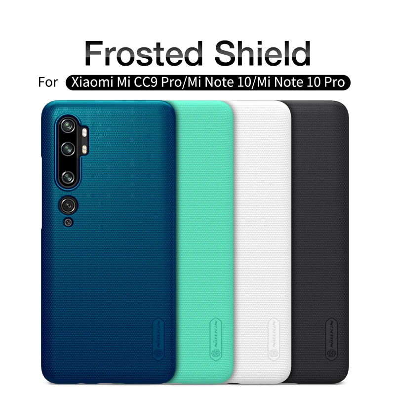 

NILLKIN Armor Case for Xiaomi Mi Note 10 Pro Phone Cover Frosted Shield Smartphone Coque Capa Para Black Hard Telephone Bag