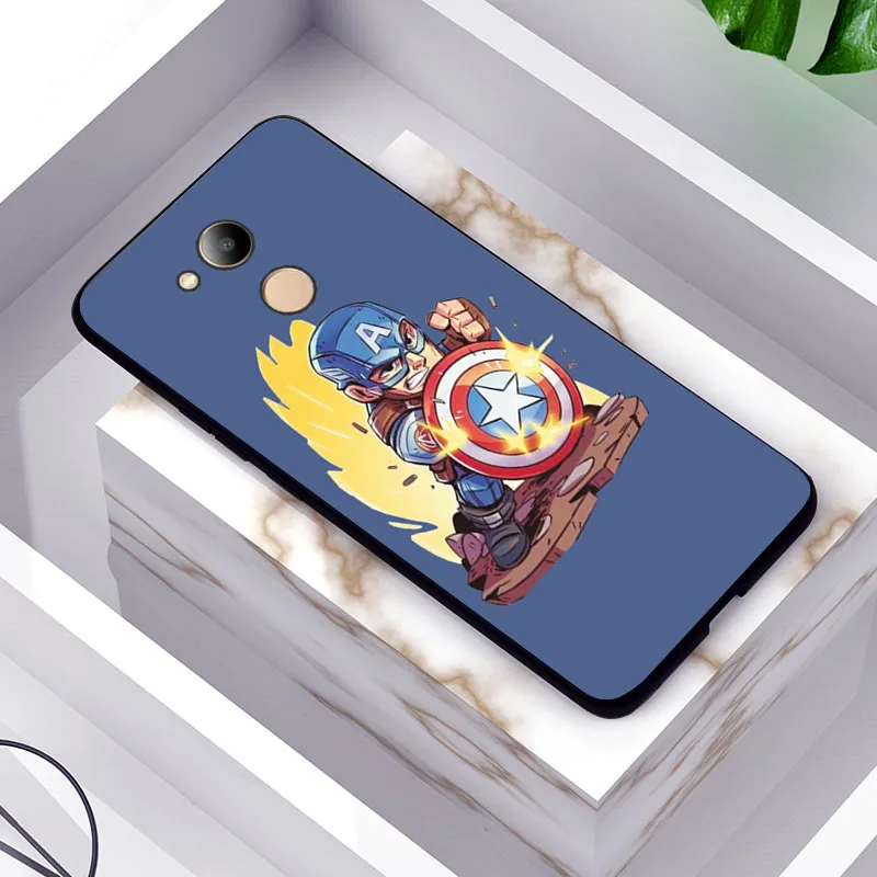 TPUBLK582 Тор, Мстители для huawei Honor 6C Pro Чехол Honor 5A Ru 6X 6A Honor 7A Pro 7C Чехол черный ТПУ для huawei Honor 9 8 Lite 6C - Цвет: TPUBLK582