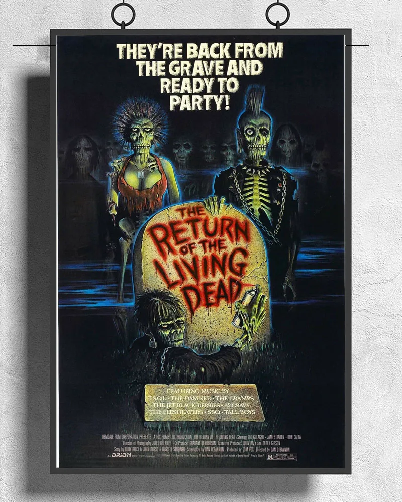 L349 RETURN OF THE LIVING DEAD Movie Horror Zombies Night Dawn Day Undead