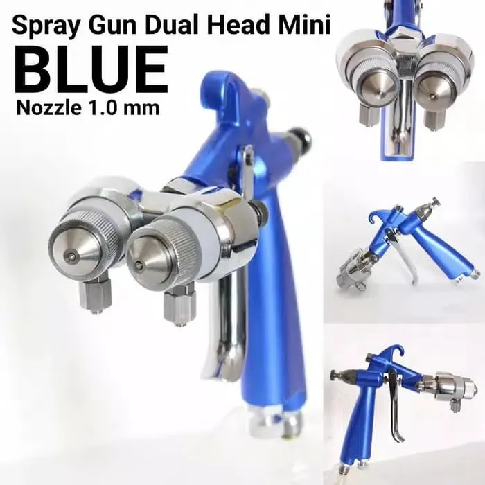 

Double Nozzles Air Brush HVLP Spray Gun High Quality Paint Spray Tool Air Compressor Nanometer Spray Gun Two-Component Nozzle