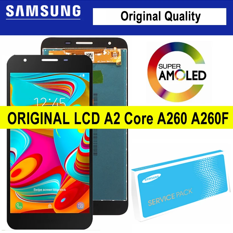 100% Оригинальный Для Samsung Galaxy A2 Core для A260 LCD SM A260F/DS A260F A260G дисплей сенсорный экран дигитайзер в сборе|Экраны