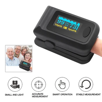 

Household Digital Fingertip Pulse Oximeter Blood Oxygen Saturation Meter Finger SPO2 PR Portable Heart Rate Monitor Health Care