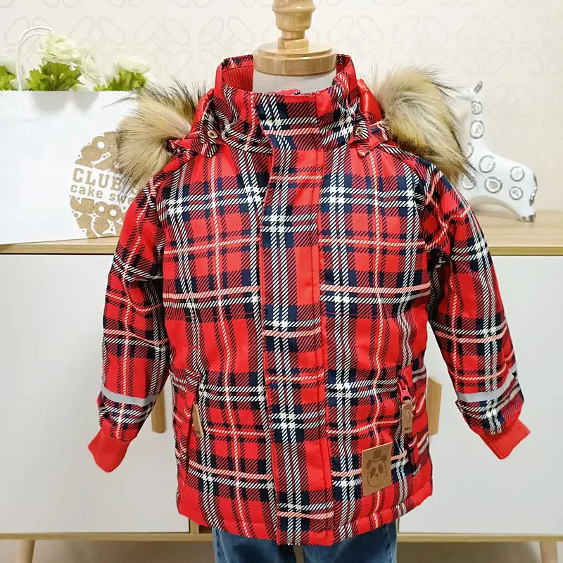boys red padded coat