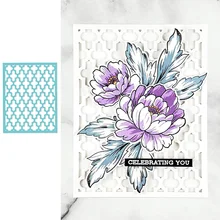 

Grid Pattern Background Metal Cutting Dies Scrapbook Diary Decoration Stencil Embossing Template Diy Greeting Card Handmade 2021