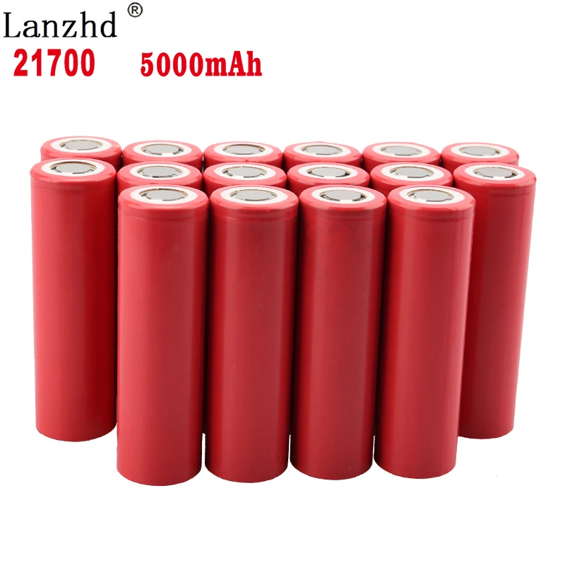 

1-24PCS 21700 5C Power battery 21700 batteries lithium 5000mah Li-lon 4.2V battery for Electric drill Toy Electronic cigarettes
