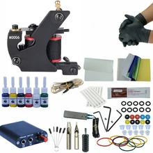 Наборы для татуировки, аксессуары для татуировки, катушки, ручки для машины, источник питания, цветные чашки, тату-машины, наборы татуировок