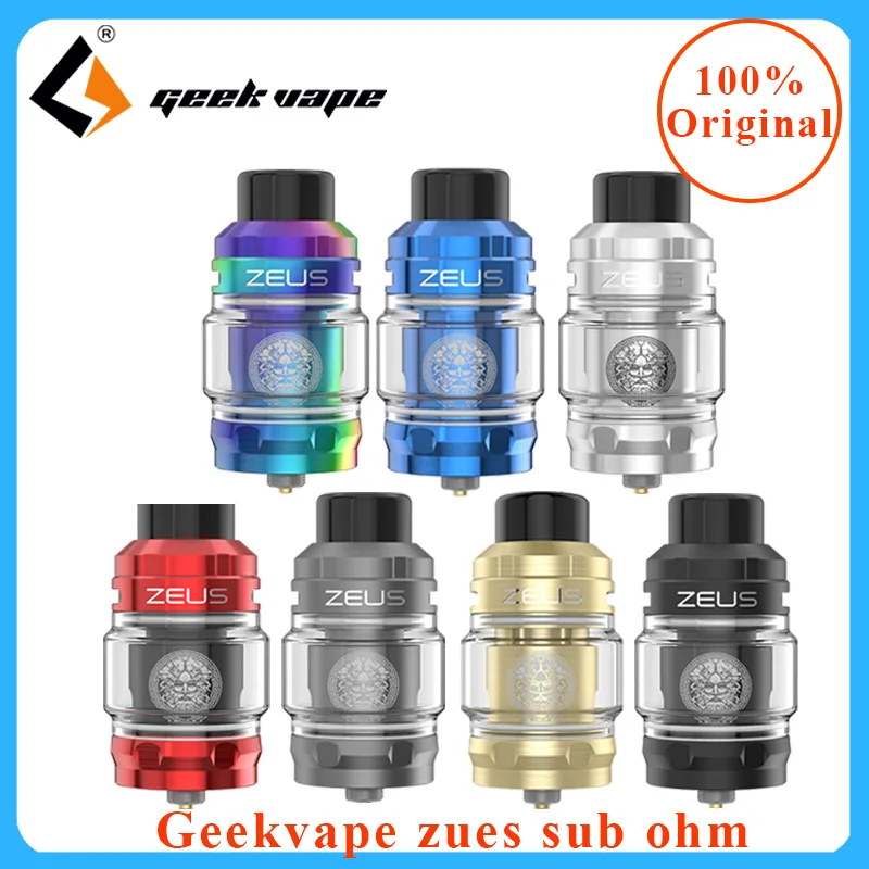 

Newest Geekvape Zeus Sub Ohm Tank 5ml/2ml Electronic cigarette vape atomizer & Mesh Z1/Z2 coil top filling for Aegis Legend mod