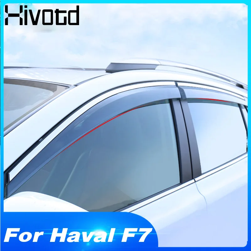 

Hivotd For Haval F7 2019 2020 Car Window Visor Sun Guard Protection Cover Parts Rain Deflectors Exterior Decoration Accessories