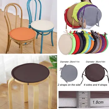 

DIDIHOU Simple Style Portable Indoor Dining Chair Cushions With Ropes Home Office Kitchen Solid Round Chair Seat Cushion 28x28cm