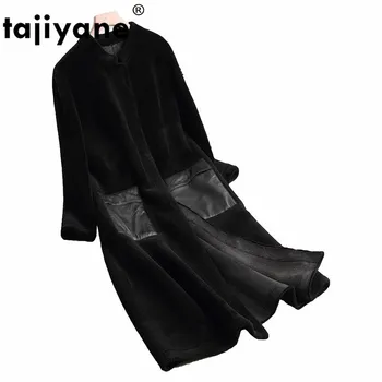 

Winter Jacket Women Clothes 2018 Real Fur Coat Wool Jacket Sheep Shearling Fur Korean Elegant Suede Lining Slim Long Coat ZT591