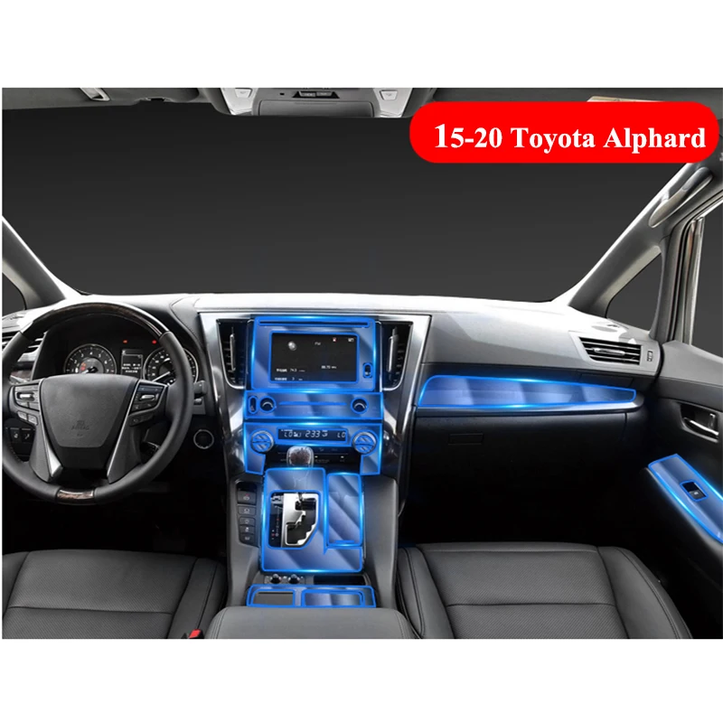 

For Toyota Alphard 2015 2016 2017 2018 2019 2020 TPU Dashboard Navigation Screen Protector Film Anti Fingerprint Elastic Sticker
