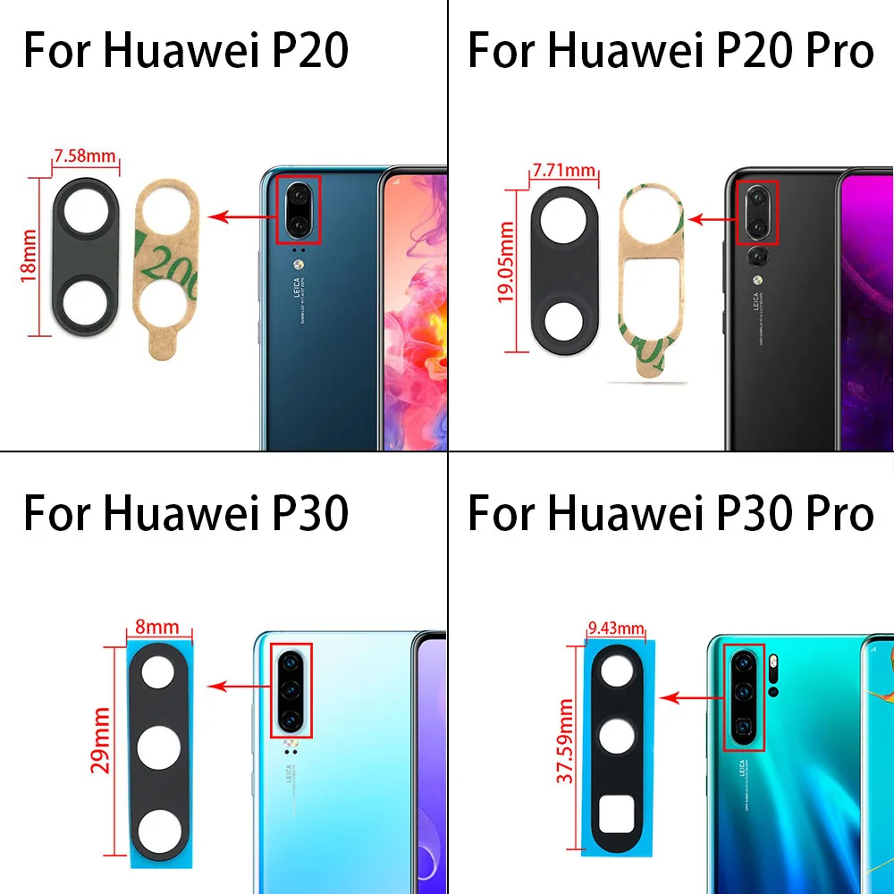 Premium Rear Camera Lens Glass with Adhesive Replacement