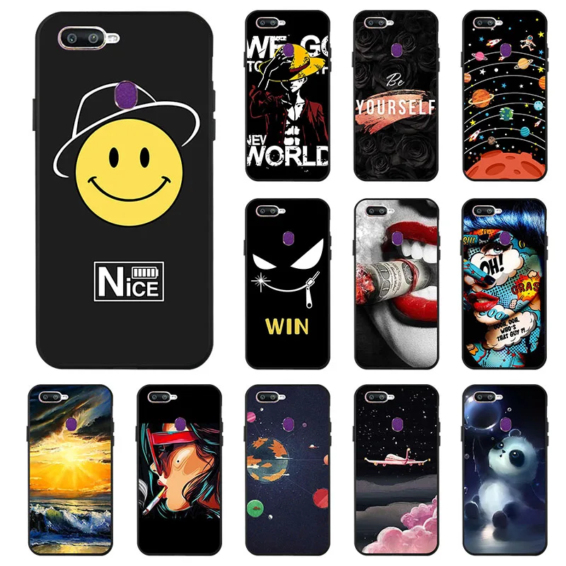 

Silicon Soft TPU case For oppo A5 A83 F9 F7 Case Cover Matte Painting Cases For oppo F9 F11 Pro A83 Cute Back cover Coque
