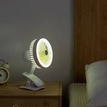 

New USB Eletric Fan Humidifying Hydration Water Spray Fan Portable Folding Retractable Fan Desk Lamp Fan Telescopic Night Light
