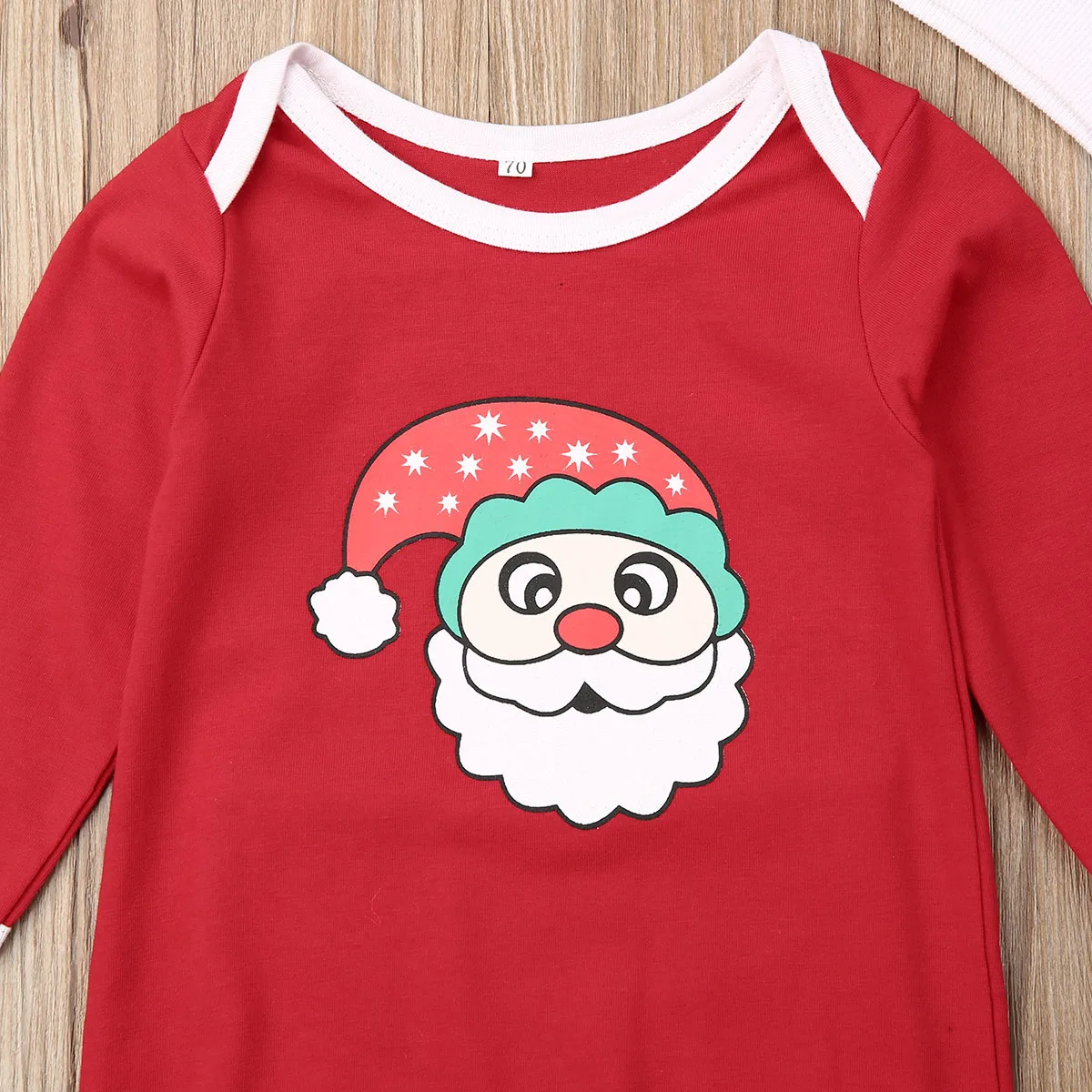 Рождественская Одежда для новорожденных мальчиков и девочек; Санта-Клаус; повязка на голову; шапка; комбинезон с длинными рукавами; Bebes; детская одежда; подарки