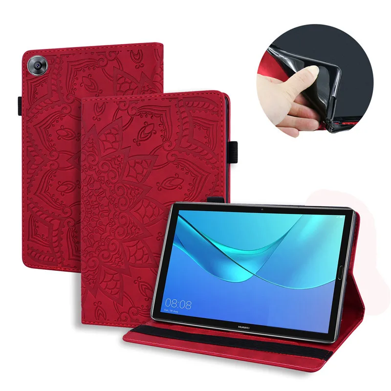 capa de tablet com suporte para medimediapad capa tipo carteira com flip árvore de