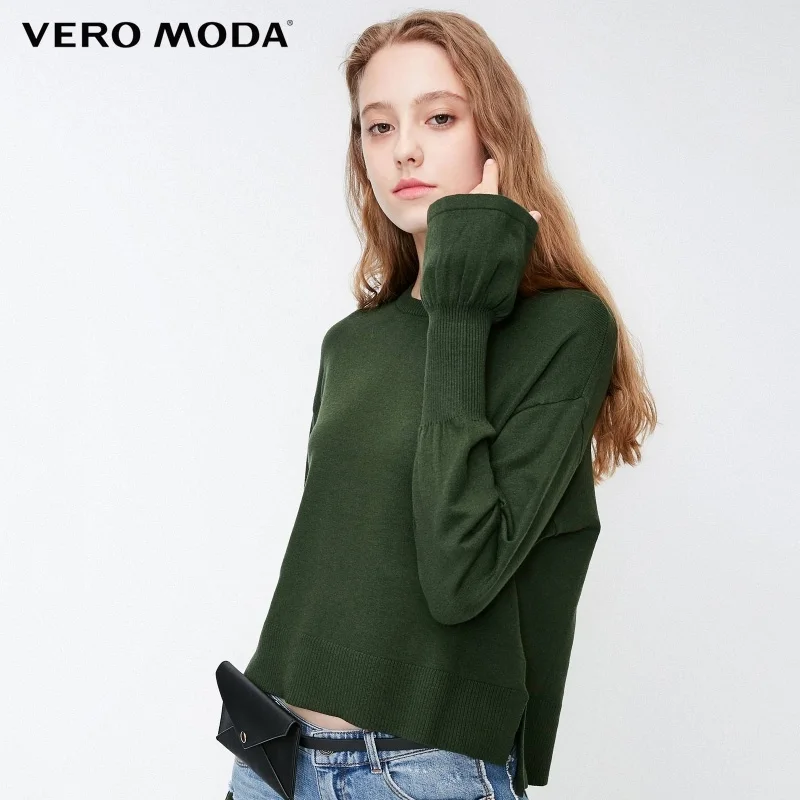 Vero Moda осенне-зимний вязаный свитер с расклешенными рукавами | 318324540