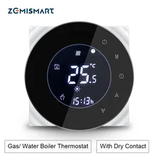 Zemismart водяной газовый нагреватель котла комнатный термостат Wi-Fi приложение управление led Alexa Google Home Голосовое управление