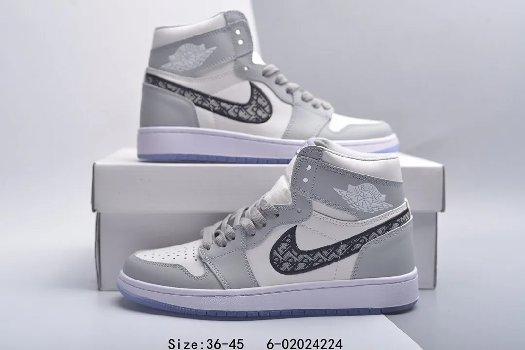 Nike Dior X Air Jordan 1 haute OG basket chaussures Dior blanc cassé AJ1  chaussures de course | AliExpress