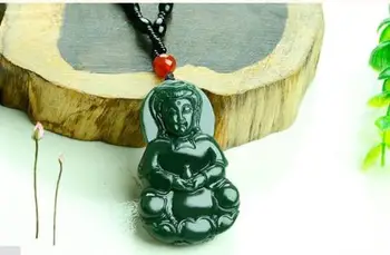

LETSFUN Fine Jewelry Natural Hand-carved Chinese Hetian Jade Pendant - Goddess Guanyin Free Shipping