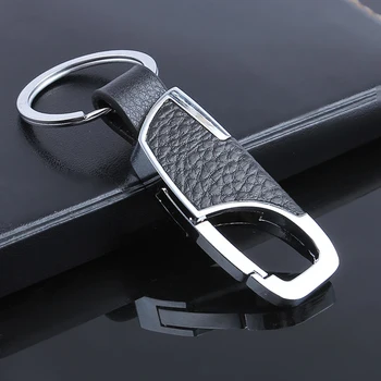 

Hot Selling High-end Metal key Chain Practical Men's Customized Car Leather Alloy Key Chain Creative Party Birthday Gift