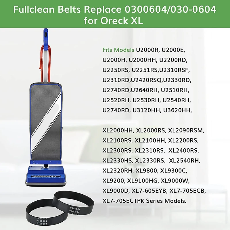 8 Pieces Vacuum Belt Replacement Belts 