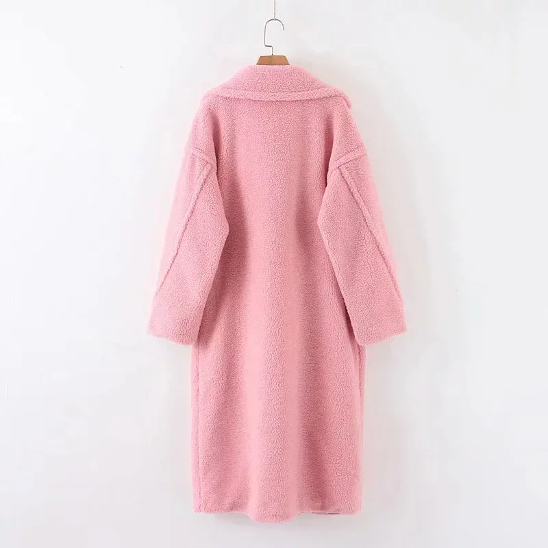 Женское длинное меховое пальто размера плюс белый светло коричневый Chaqueta