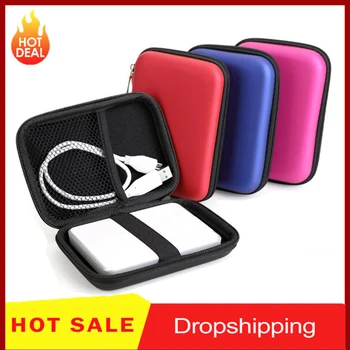2.5 Inch HDD Bag External USB Hard Drive Disk Carry Mini USB Cables Case Cover Pouch Earphone Bag for PC Laptop Hard Disk Case 1