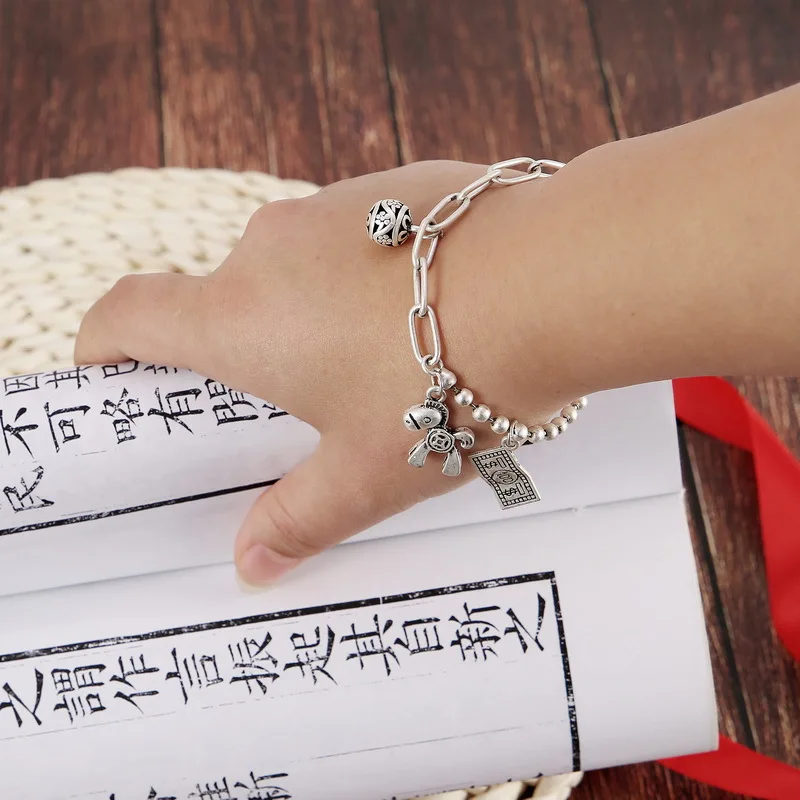 Новый браслет из сплава в стиле ретро немедленно насыщенная рука веревка сумка